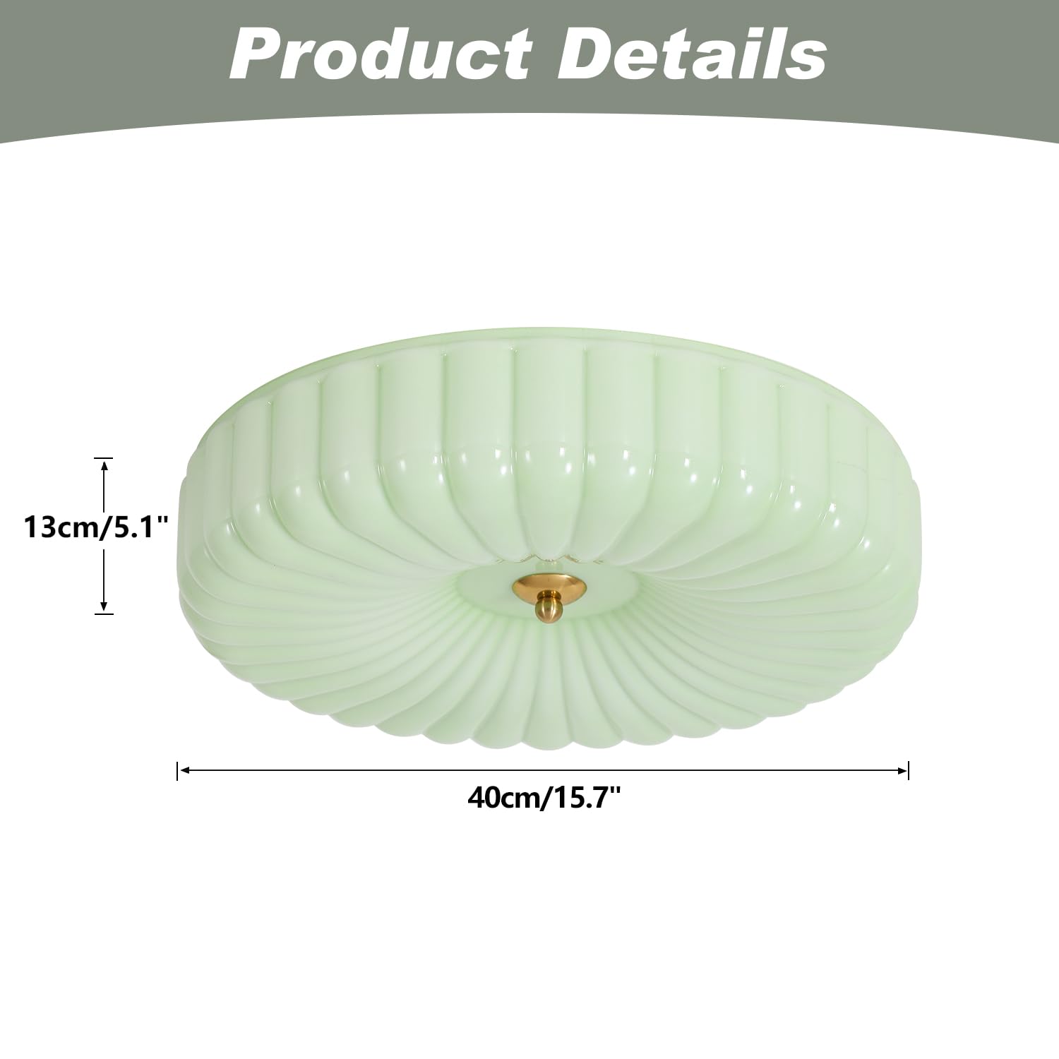 Kco Lighting Nordic Green Glass Flush Mount Ceiling Light Vintage Led Semi Flush Mount Ceiling Light Mid Century Modern Bathroom