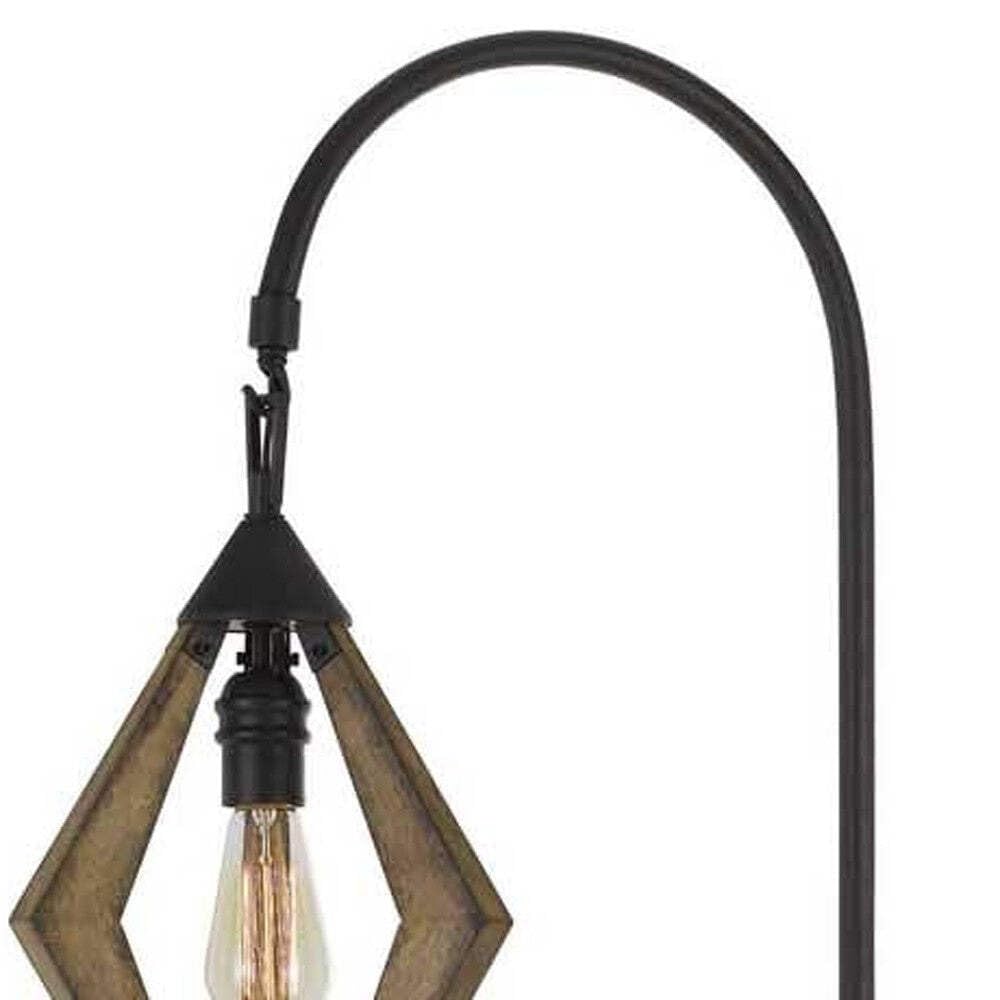 HomeRoots Traditional Floor Lamp 67 in. Black Shaped Design