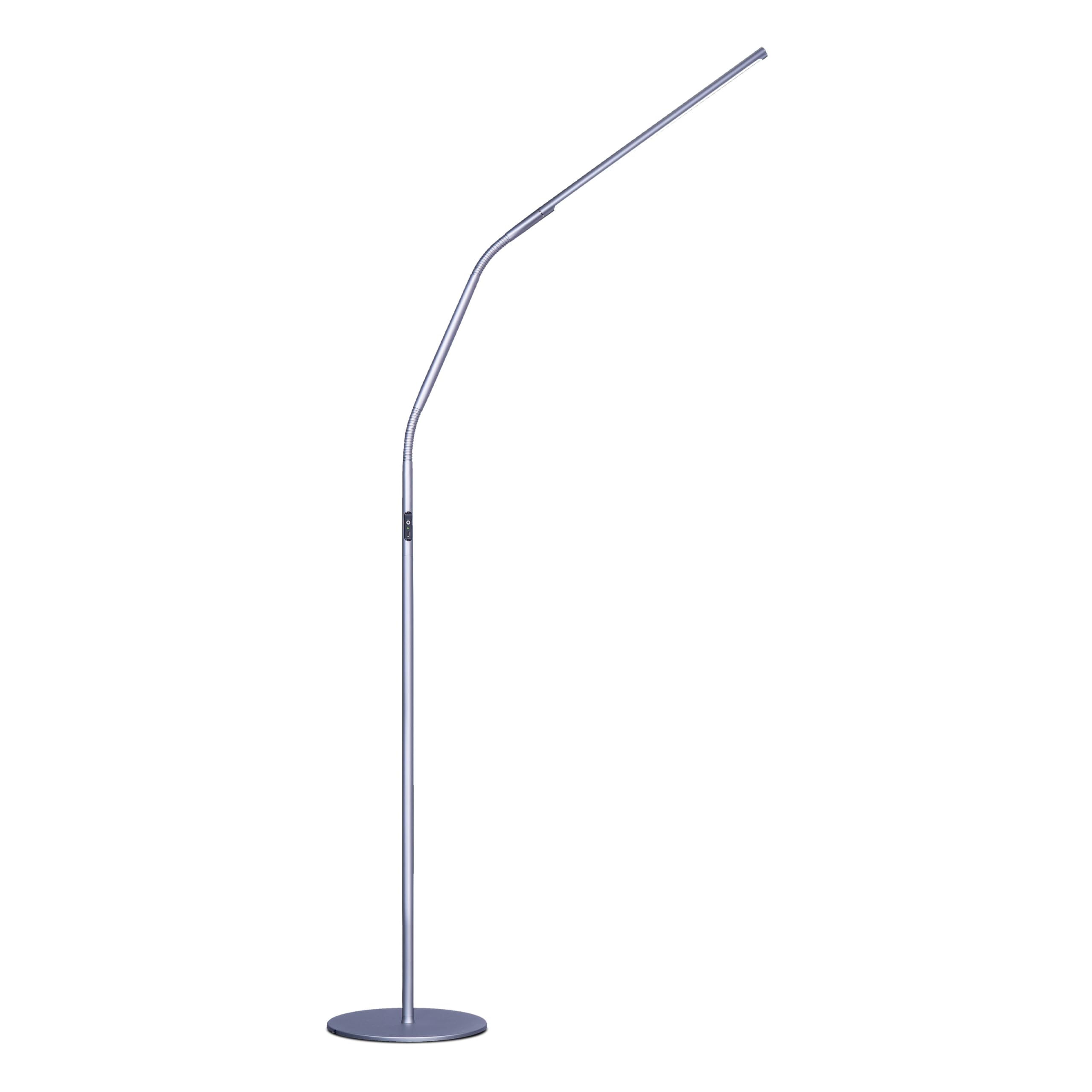 Daylight Slimline 4 Led Floor Lamp - 6,000K, 3,200 Lux, 4 Brightness Levels, Usb-C Port For Fast Charging - Sleek Design, Anti-G