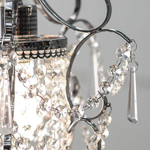 Warehouse of Tiffany Jess Crystal Chandelier, 11" x 15", Chrome, Silver and Transparent, Model RL4025