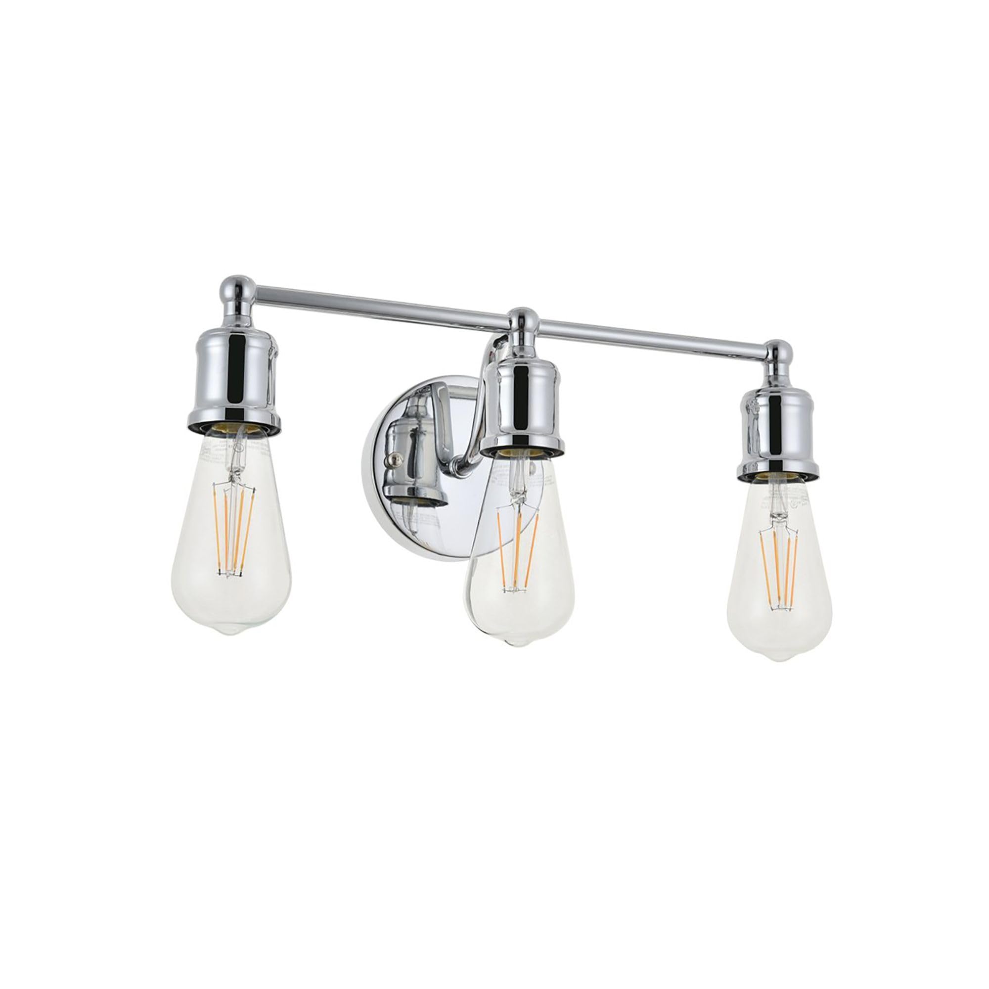 Living District Indoor Modern Home Decorative Bright Ceiling Serif 3 Light Chrome Wall Sconce