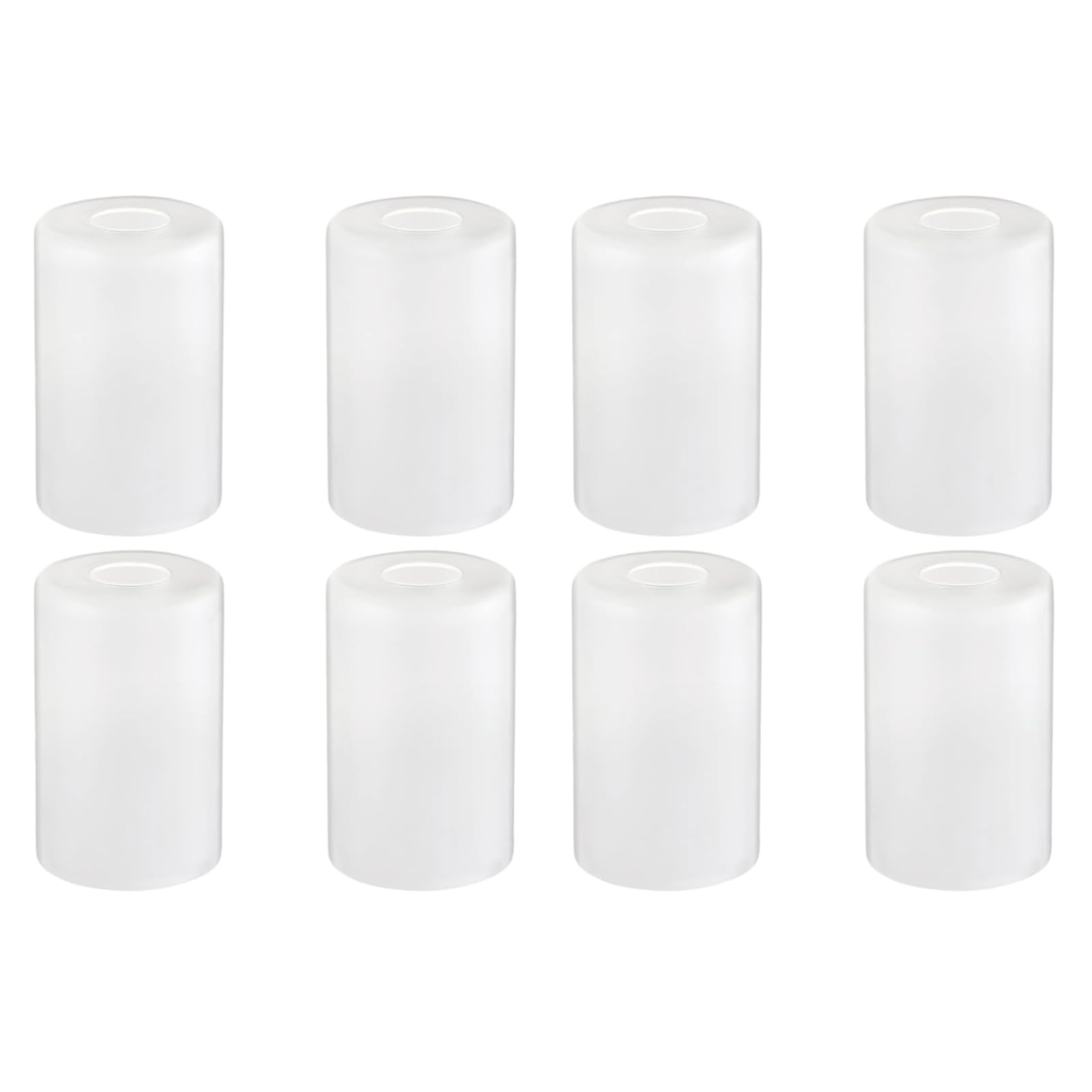 Eidonta Glass Shade Covers - 8 Pack, Frosted White, 5.9in Height, 3.9in Diameter, 1.65in Fitter for Chandelier & S