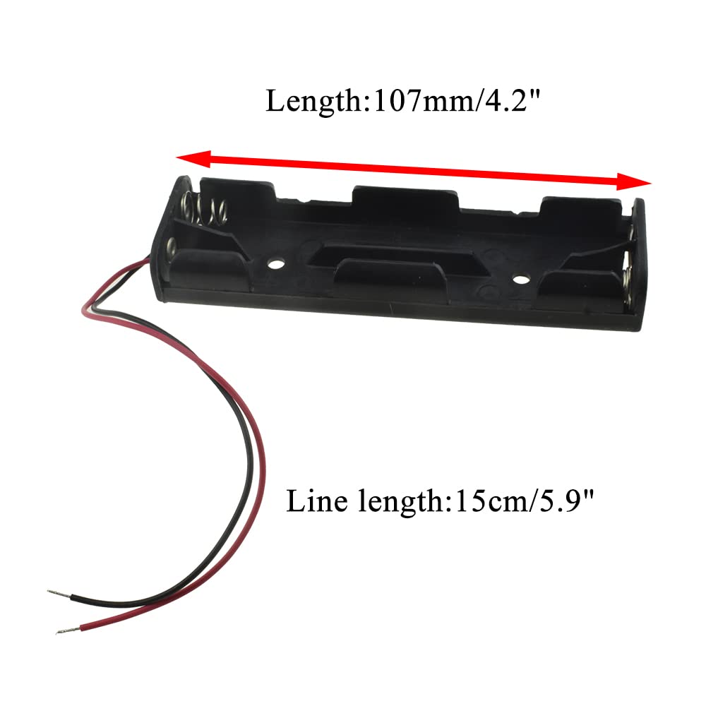 Hahiyo 4Xaa Battery Holder Black Adapter Tube Case Not Corrode Solid Good Contact Bear Battery Leakage Smooth Load For Flashligh