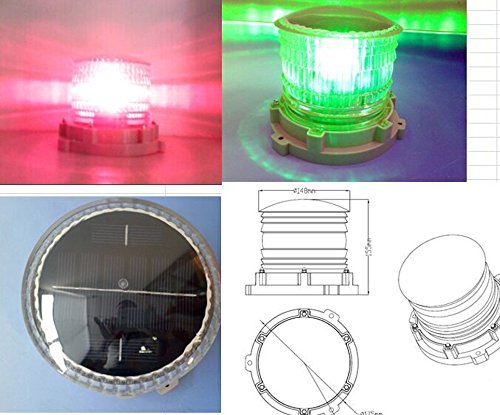 S16LS BLUE 3NM IP68 SOLAR STEADY-ON LED Marina Dock Barge Boat Safety Beacon Light