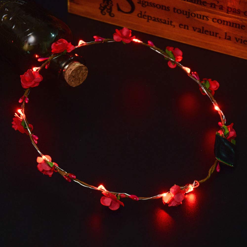 [10-Pack] Led String Lights, 6.6Ft Led Moon Lights 20 Led Micro Lights On Silver Copper Wire (Batteries Include) For Diy Wedding Centerpiece, Table Decoration, Party (Red)