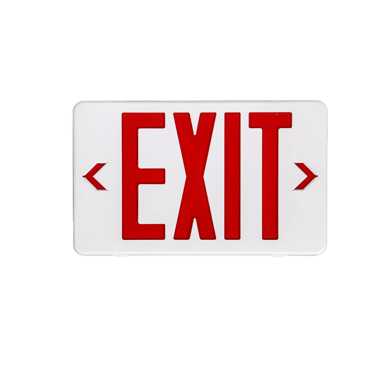 GZRUIYANG LED Emergency Exit Sign with Battery Backup, UL Listed, 1 Pack, White Housing Red Letter, Model RY-EX01-WH-RE-1