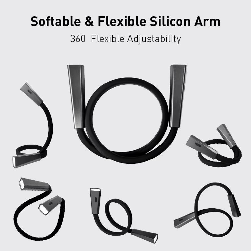 Radixium Led Neck Reading Rechargeable Light, Multi-Function Book Light For Reading In Bed And Camping, 4 Brightness Levels, Ben