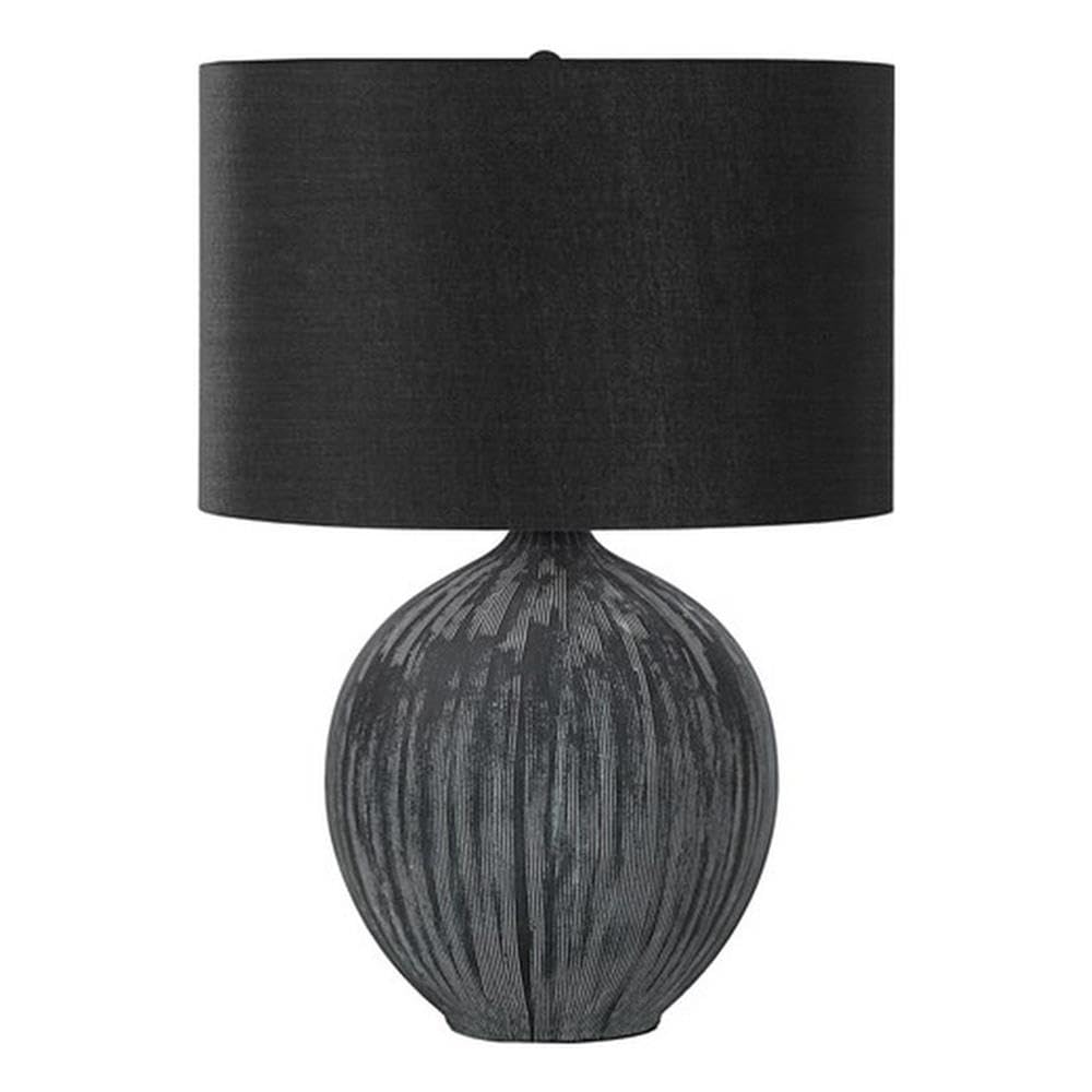 Monarch Specialties 9618 LightingTable Lamp, Black Ceramic, Shade, Contemporary Lighting-23 H Table, 16&quot; L x 16&quot; W x 23&quot; H