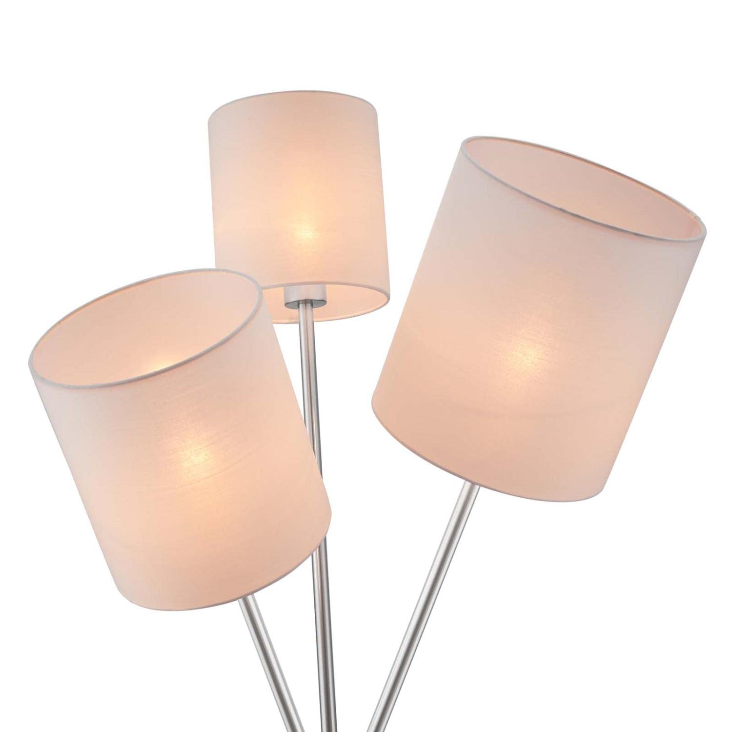 Modway Alexa 3-Light Floor Lamp in Silver