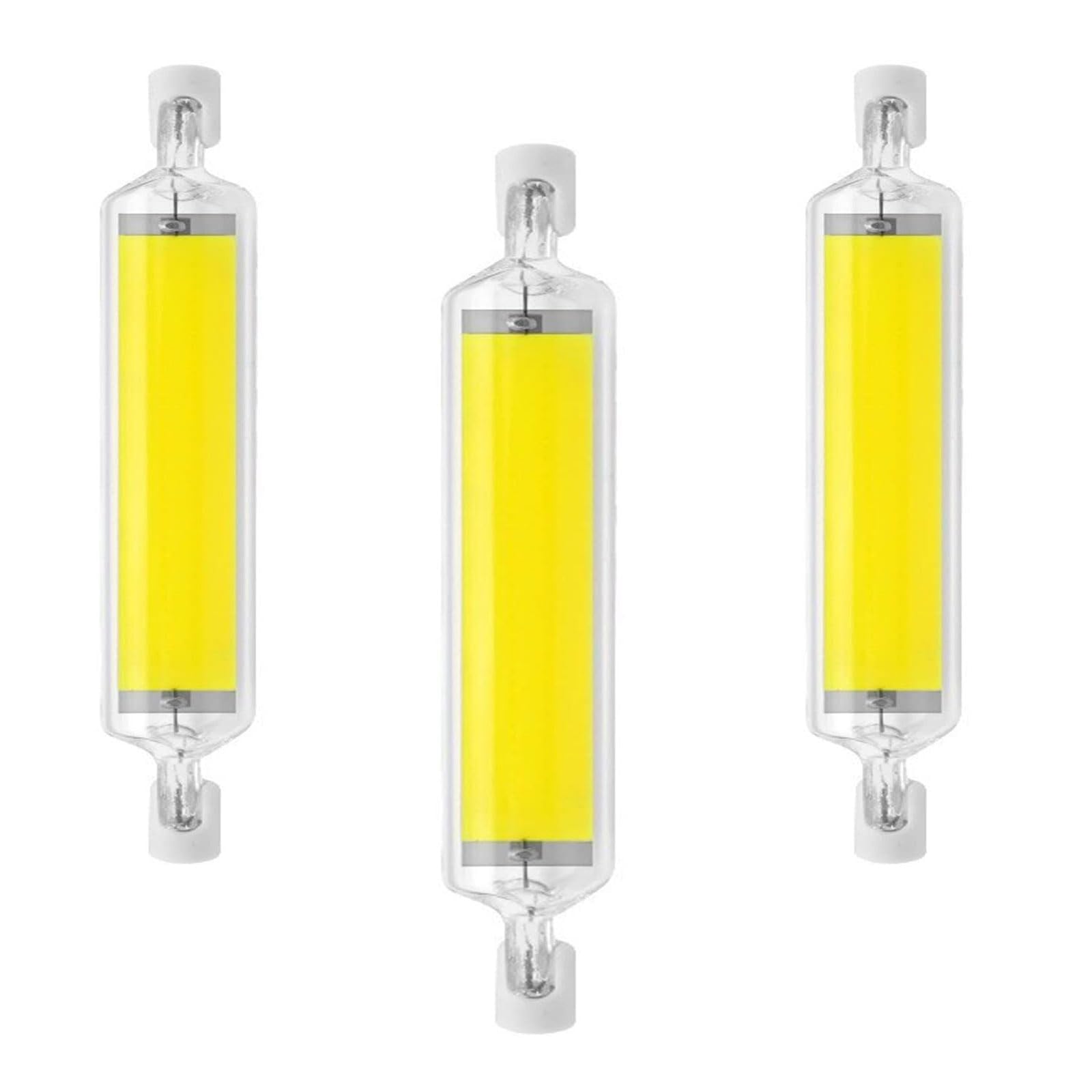 R7S 78mm LED Bulbs 3 Pack Dimmable 15W(Equivalent to 150W Halogen Replacement)Cool White 6000K R7S COB LED Bulbs J-Type 120V T3 