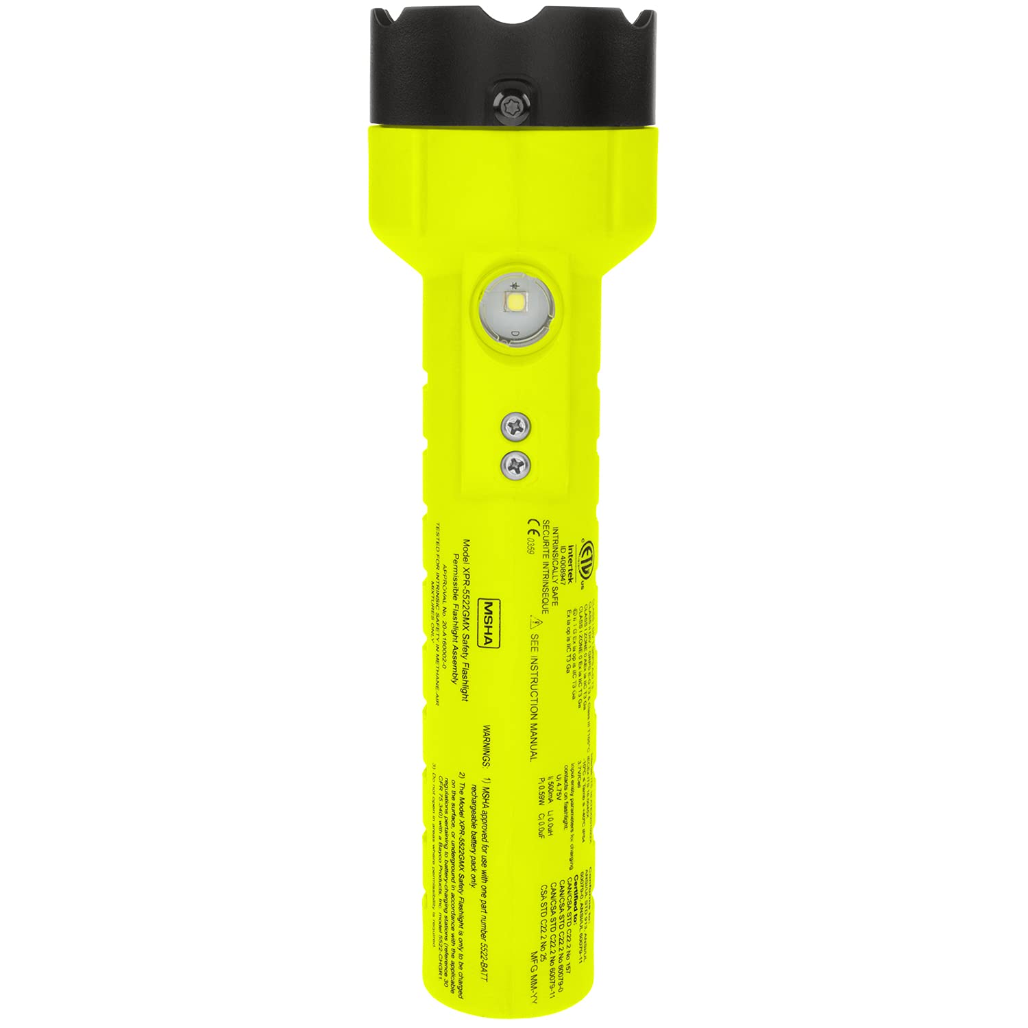 Nightstick XPR-5522GMX Rechargeable Dual-Light Flashlight - Green, Medium, Intrinsically Safe, with Magnets, UL913 / ATEX Certified