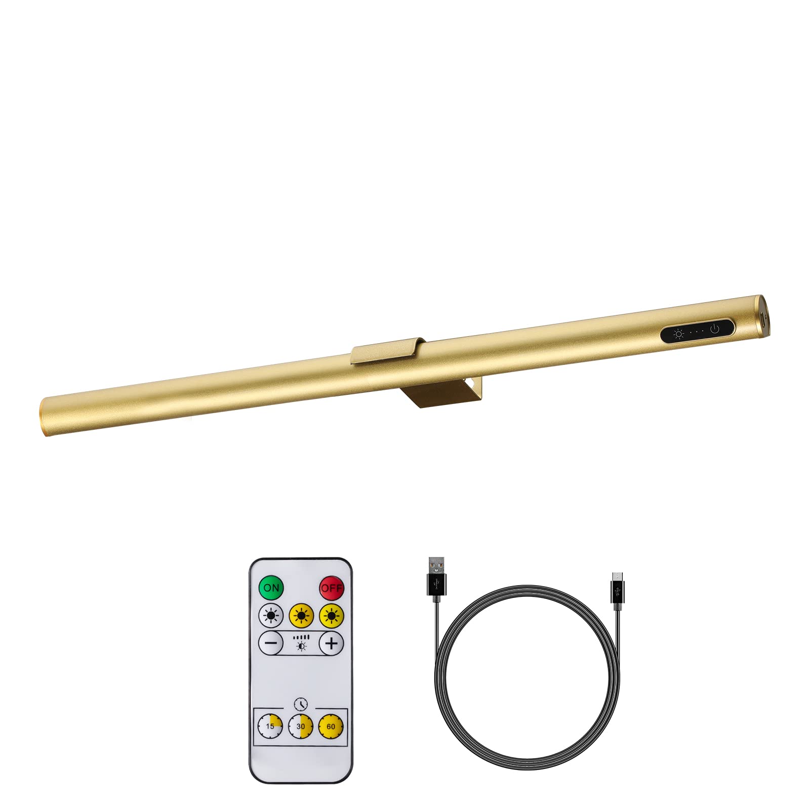 Vigmoj Wireless Picture Light Battery Operated,19.7&quot; Rechargeable Painting Light With Remote Control, Metal Art Light Display Lamp,3 Modes,Dimmable Dartboard Light With Timer For Dartboard Gallery