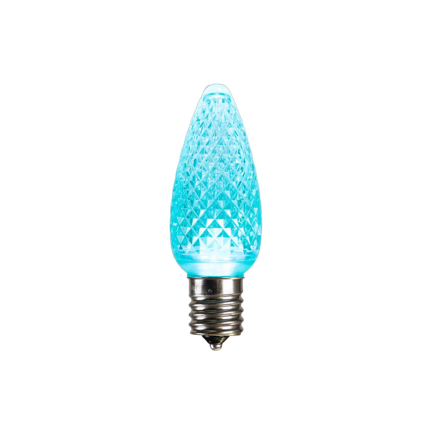 Vickerman C9 LED Teal Faceted Replacement Bulb - Model XLEDC9L-25, Package of 25