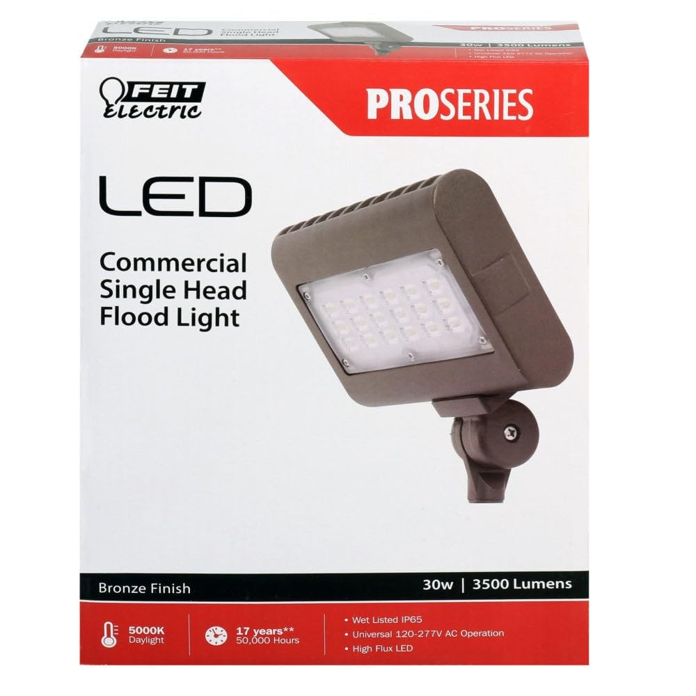 Feit Electric 30W LED Floodlight 3500 Lumens Bronze Plastic One Size Model S7CSFL/850/BZ