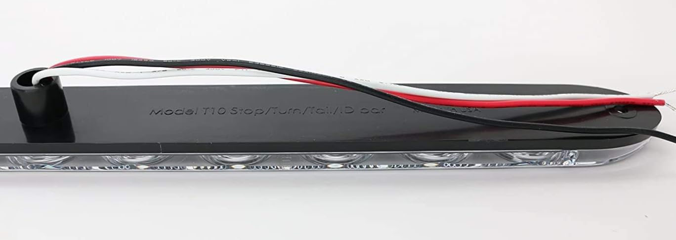 TecNiq 15" LED Stop Turn Tail Marker Light Bar - Waterproof Clear Red Lens, Model T10-RC00-1
