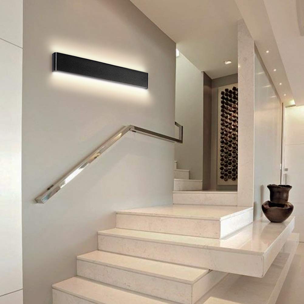 Ralbay 30W Bathroom Light Fixture, 32.67 inch, IP44 Waterproof, Warm White 3000K, Black, Model A065-83cm-Heike