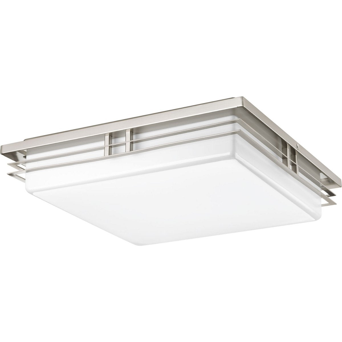 Progress Lighting Helm Collection Three-Light 18'' Led Flush Mount, Nickel