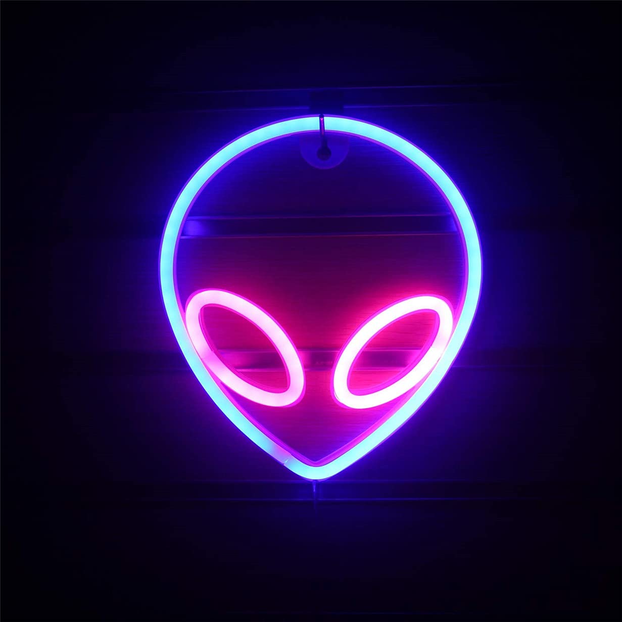 QiaoFei Alien Neon Light LED Neon Signs for Kids Room Bedroom Hotel Shop Restaurant Game Office Wall Art Decoration Sign Birthda