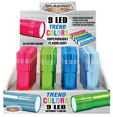 BLAZING LEDZ LED Flashlight 54 Lumens Aluminum Green AAA Battery Model 900236