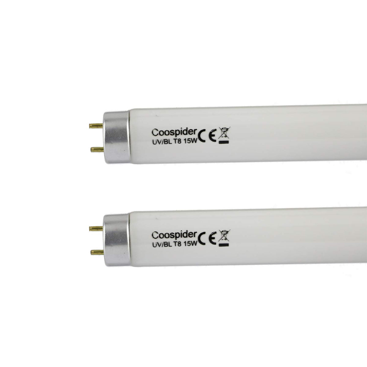 Coospider 2-Pack 15W U/V Bl Cfl Compact Light Bulb For 30W Electric Zapper Replacement Straight Tube T8 F15 18 Inch