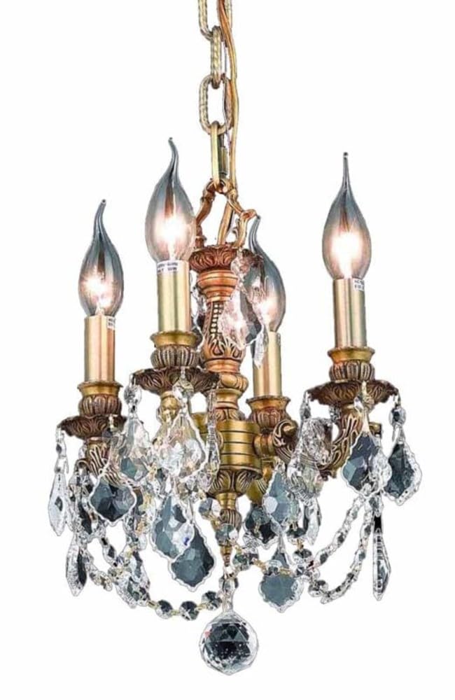 Elegant Lighting Royal Cut Crystal Chandelier, French Gold, Model 9104D10FG/RC