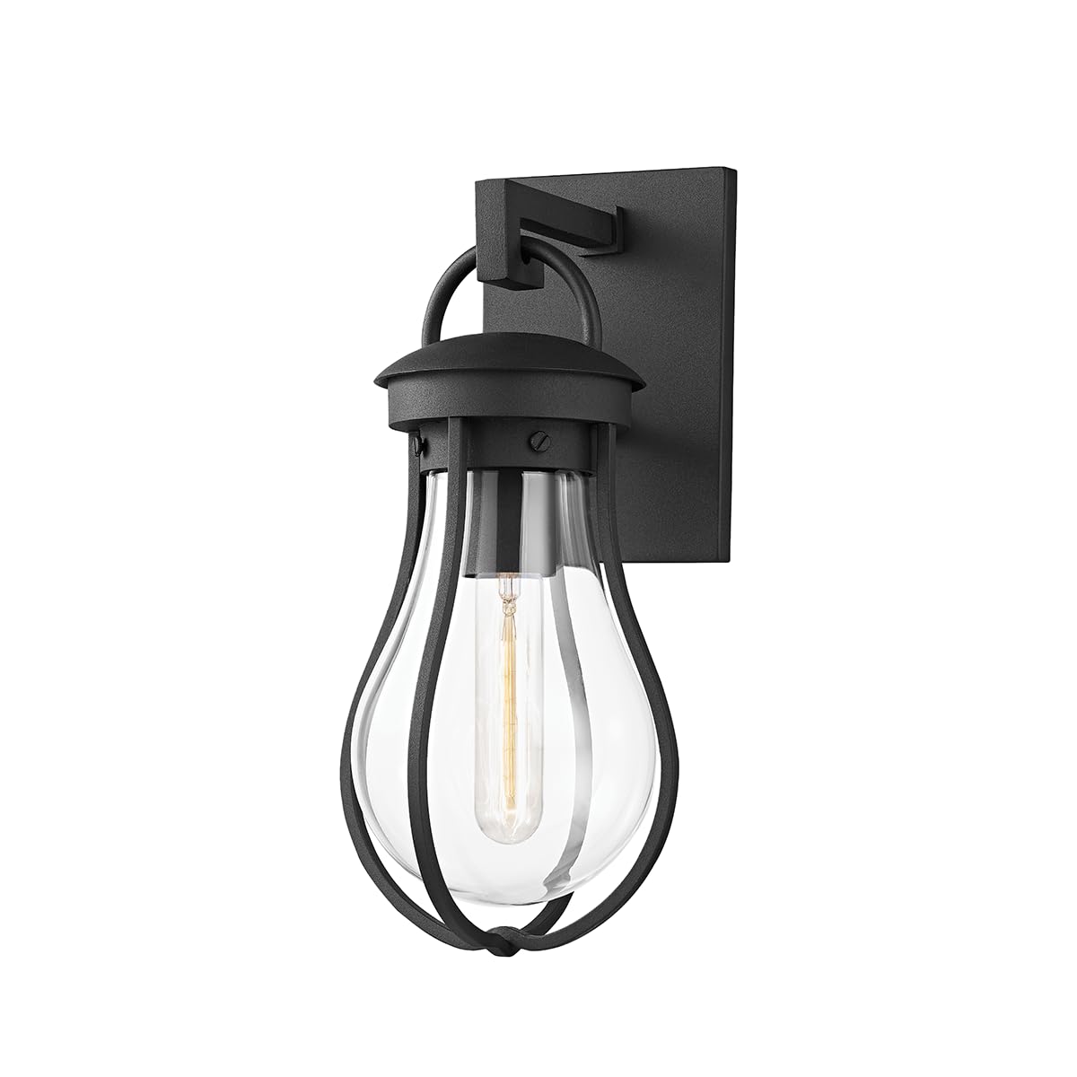 Troy-Standard B9314-TBK Bowie - 1 Light Wall Sconce 13.5 inches Tall and 6.25 inches Wide - Textured Black