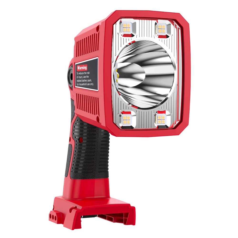 Dteztech 18W Flashlight For Milwaukee M18 - 1250Lm Usb Work Light With 110° Pivoting Head