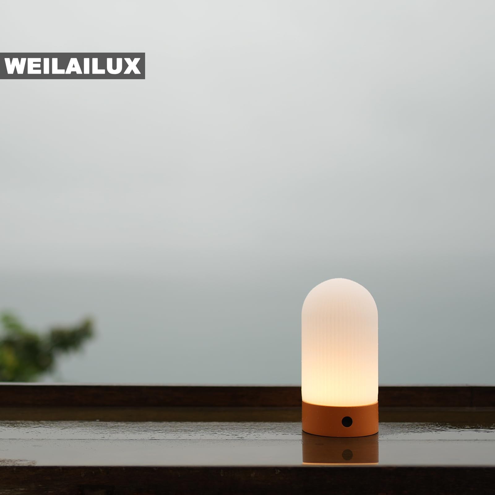 WEILAILUX Cordless Rechargeable Shower Lamp - Waterproof Touch Dimmable Mood Light, Green, Model WL-2440