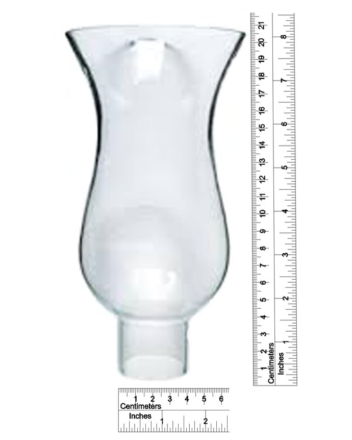 B&P Lamp® Clear Hurricane Shade - 1 5/8" x 8 1/4" Glass, Model 8705ALS