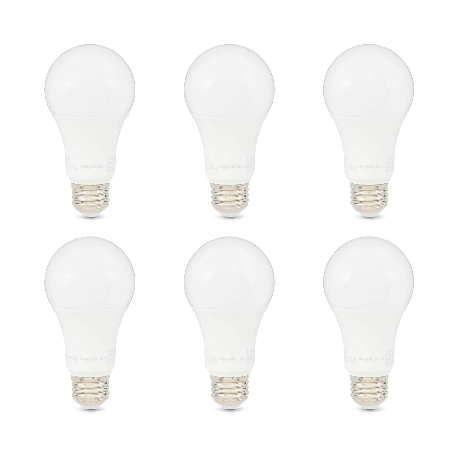 Amazon Basics A19 Led Light Bulbs 100 Watt Equivalent, Daylight White (5000K), Energy Efficient 15 W, Non-Dimmable, 10,000 Hour 