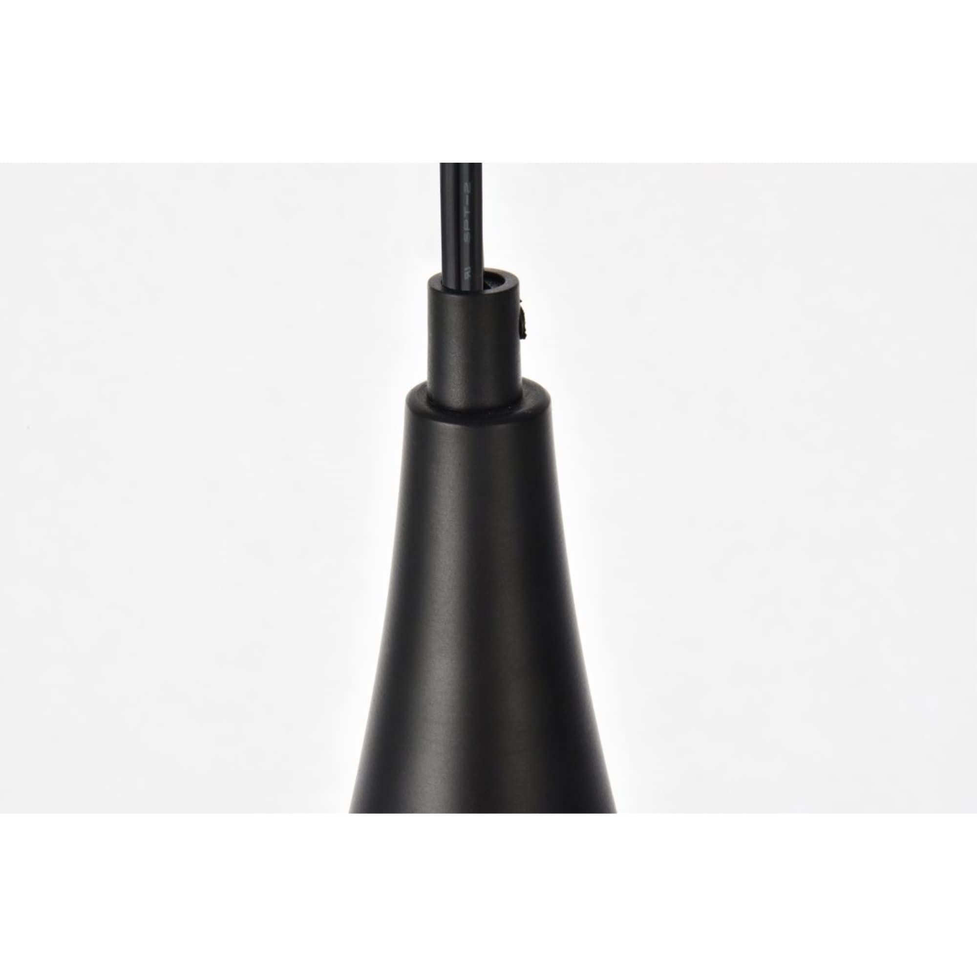 Living District Nora 1-Light Mid-Century Aluminum Pendant in Black