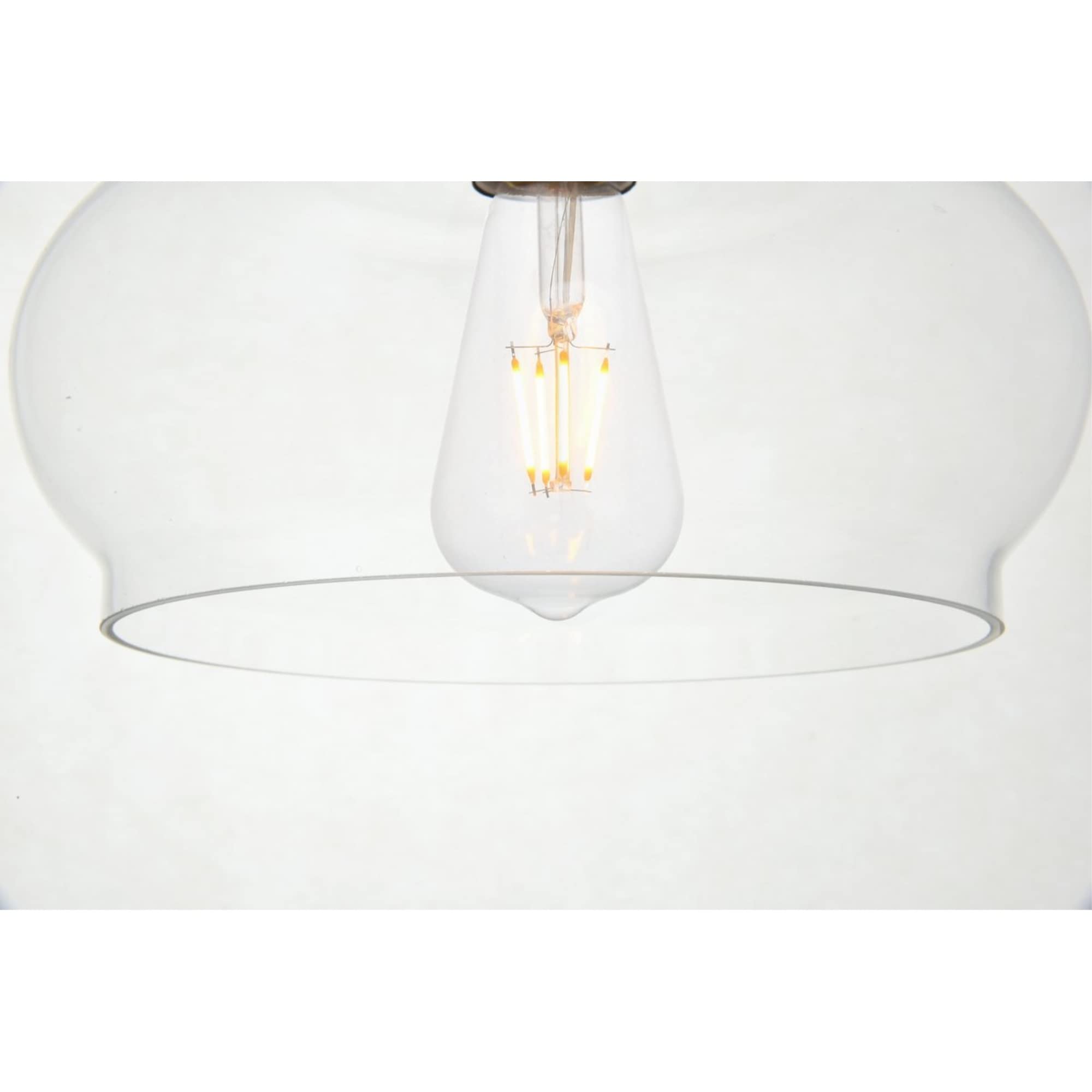 Living District Destry 1-Light Mid-Century Metal Pendant in Black Finish