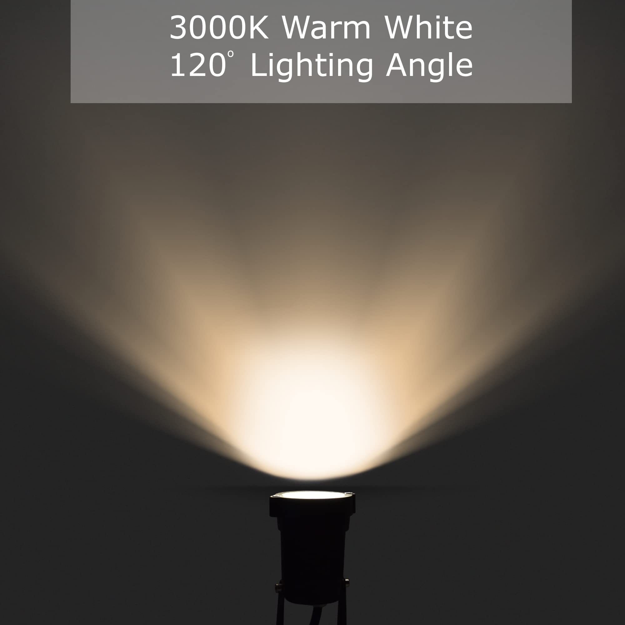 J.LUMI LED Landscape Spotlights 5W 3000K Warm Black Metal 2 Pack GSS60052