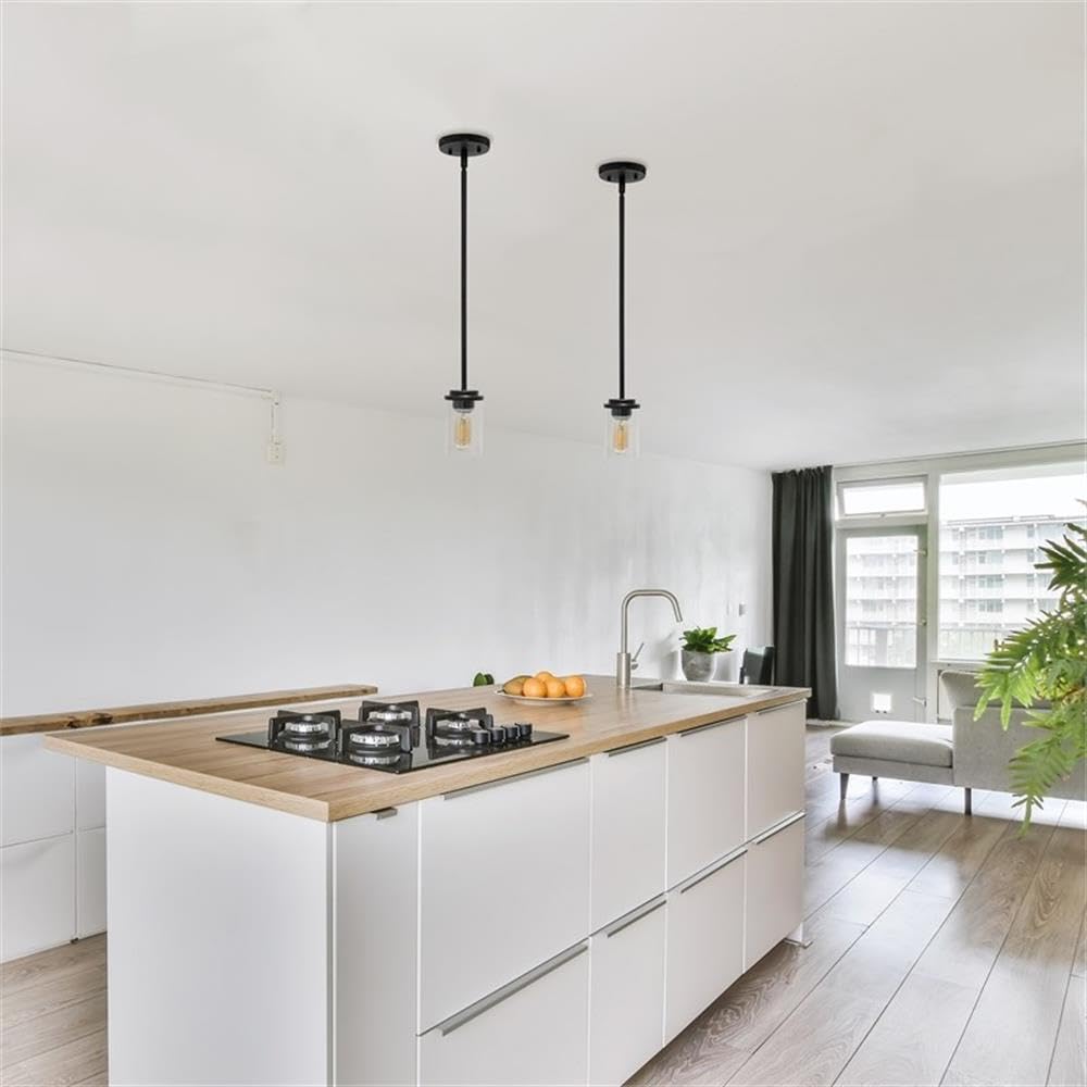 Lalia Home 1-Light Glass Pendant Fixture, 5.75in Adjustable, Restoration Bronze, Iron, Model 1270-LHP-3011-RZ