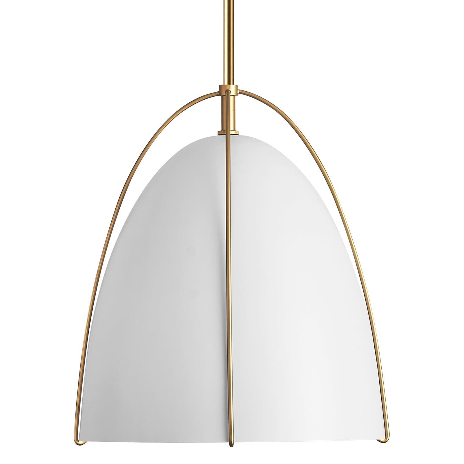 Fookchak White Gold Pendant Light 3-Light Large Pendant Light Fixture 12In Dome Kitchen Pendant Lighting For Kitchen Island Dini