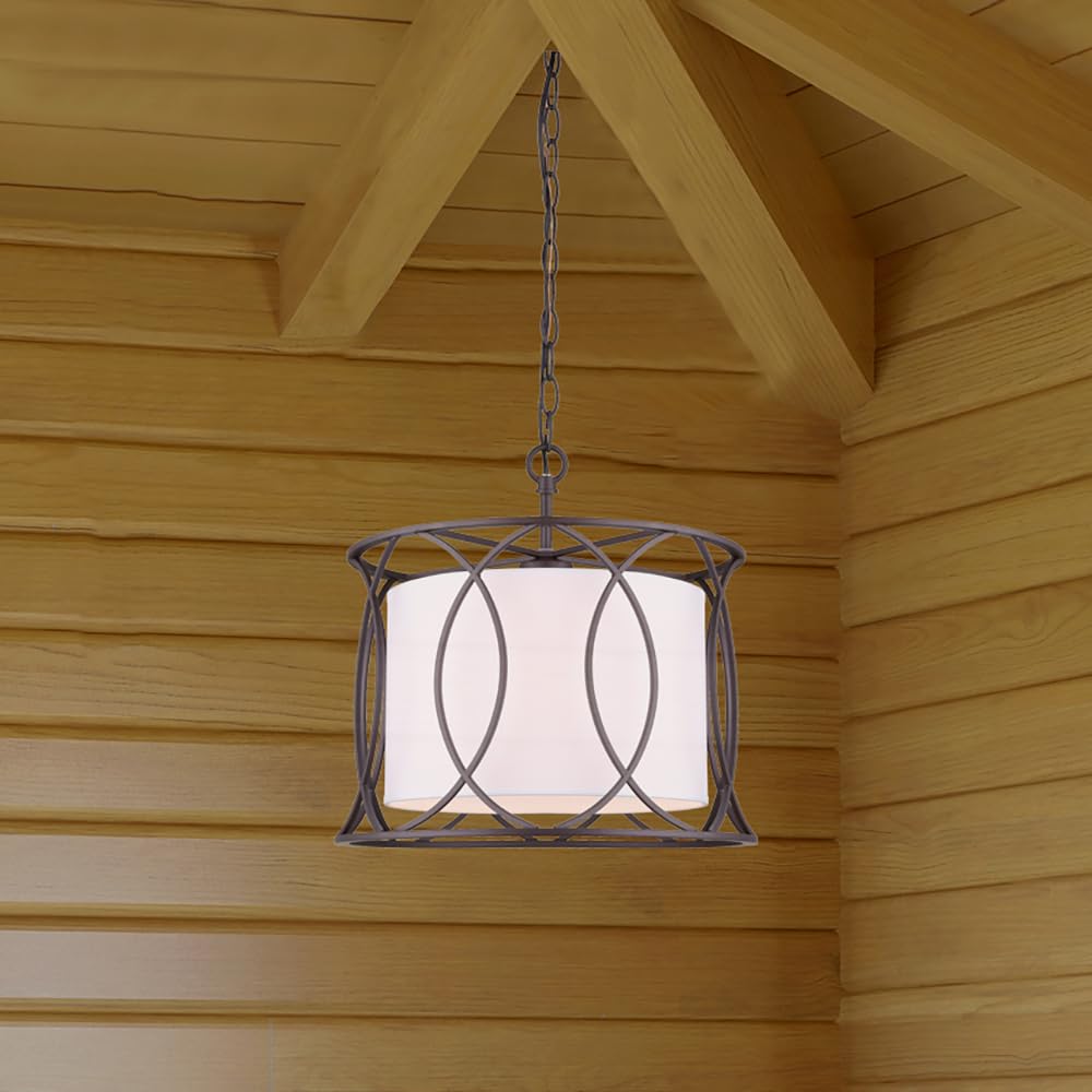 Canarm Monica 1-Light Pendant, Oil-Rubbed Bronze, Metal, 13-1/4 Inches, Model IPL320A01ORB14