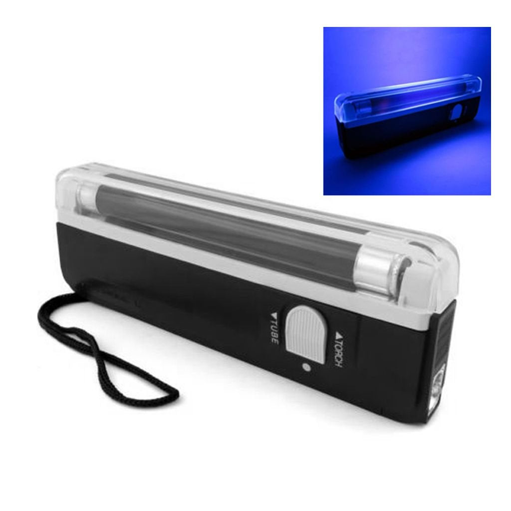 Voila Handheld UV Black Light Torch - Portable LED Blacklight, Black, Model EGHHUV4