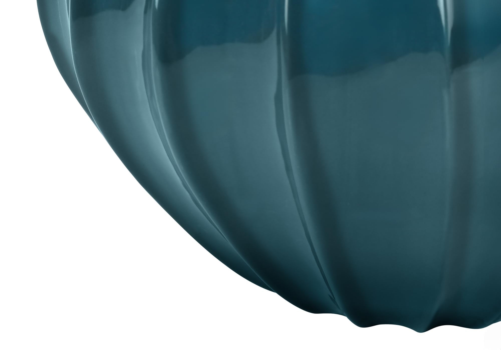 Monarch Specialties 9612 Table Lamp, Blue Ceramic, Ivory Shade, 24.25in H x 16in L x 16in W