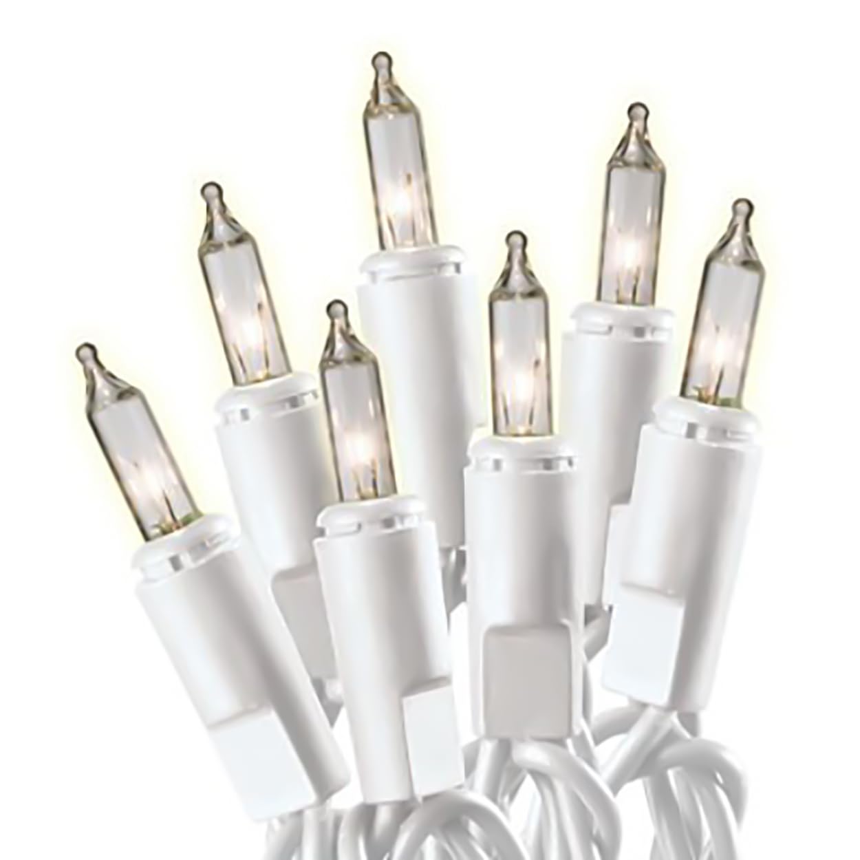 Holiday Pride 20 Clear White Mini Lights White Wire - Mini Craft Christmas Lights - Perfect for Wreath Lights, Mini Tree Lights 