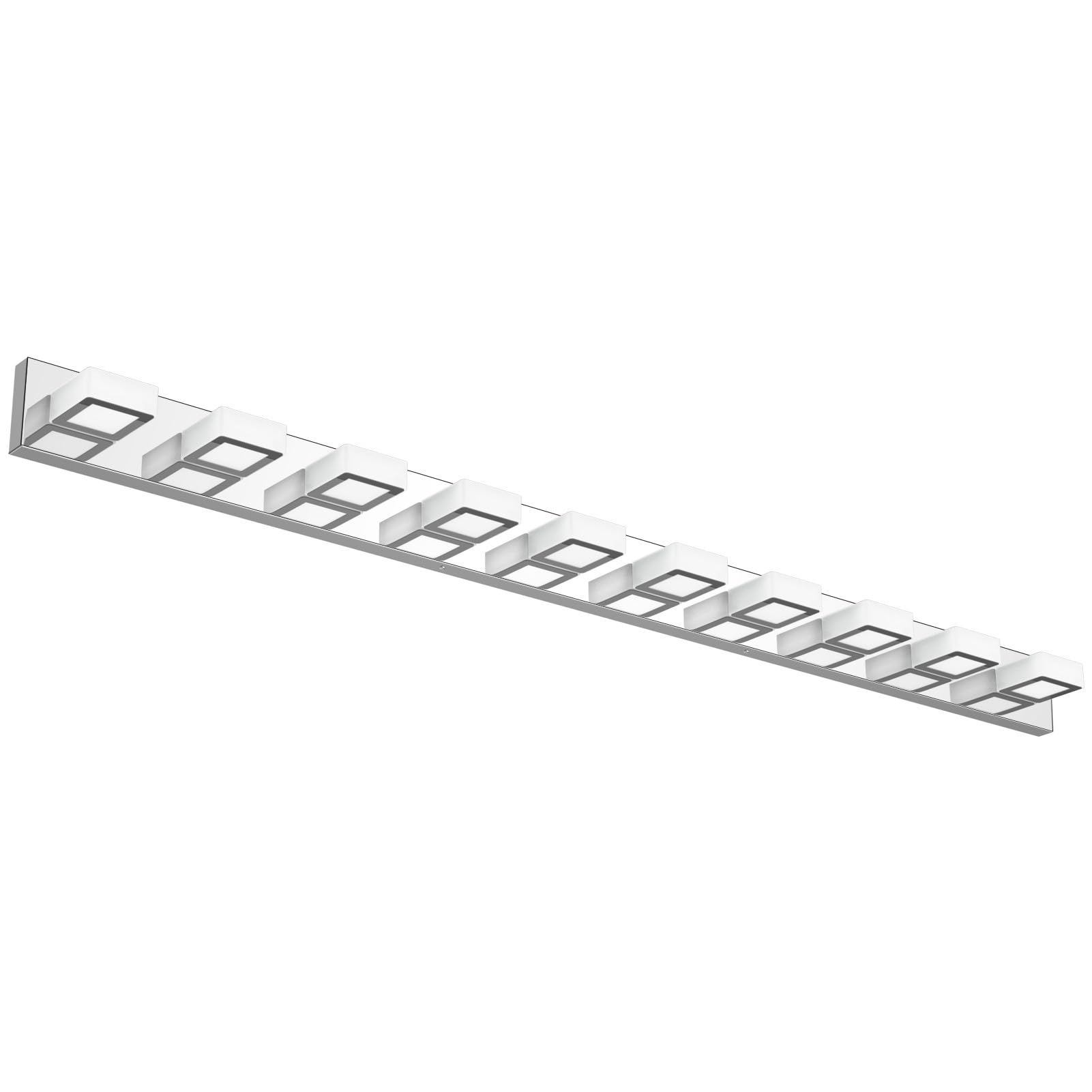 Ralbay Chrome Bathroom Vanity Light, 66 inch, Stainless Steel, Acrylic, LED, Model 8590, White Light