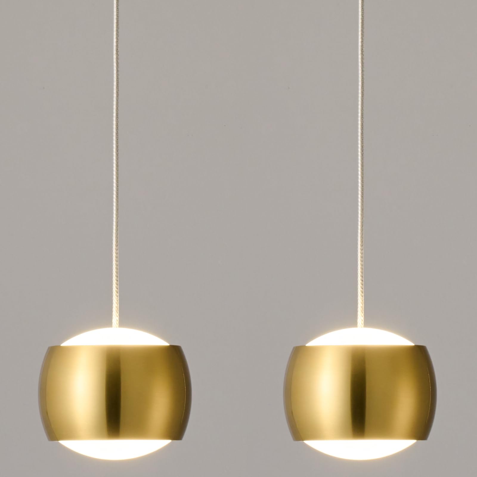 Adcthome Modern Led Dimmable Pendant Light Fixtures Mini Island Pendant Lighting For Kitchen Island Dinning Room Bedroom Bar  Kitchen Island Ceiling Hanging Light Fixtures(Gold-2-Pack)