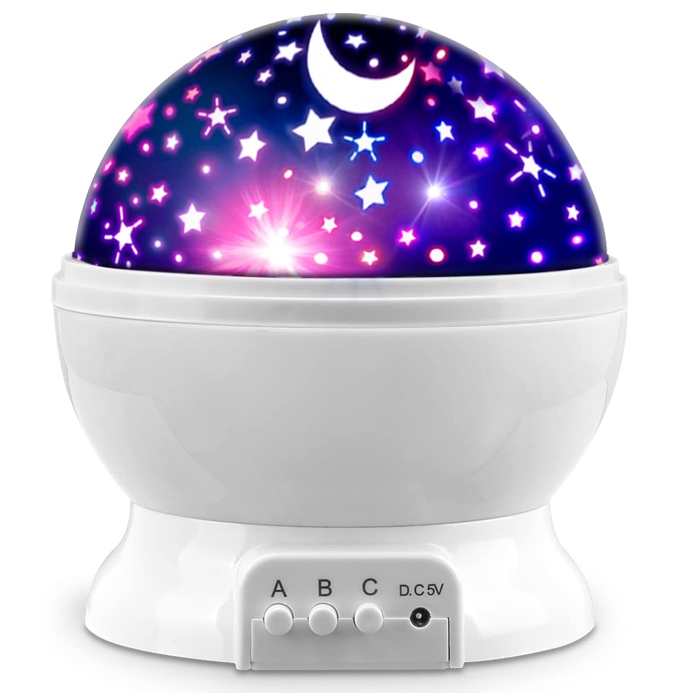 Mokoqi Star Projector Night Lights For Kids, Fun Gifts For 1-4-6-14 Year Old Girl And Boy, Projection Lamp For Kids Bedroom Ceil