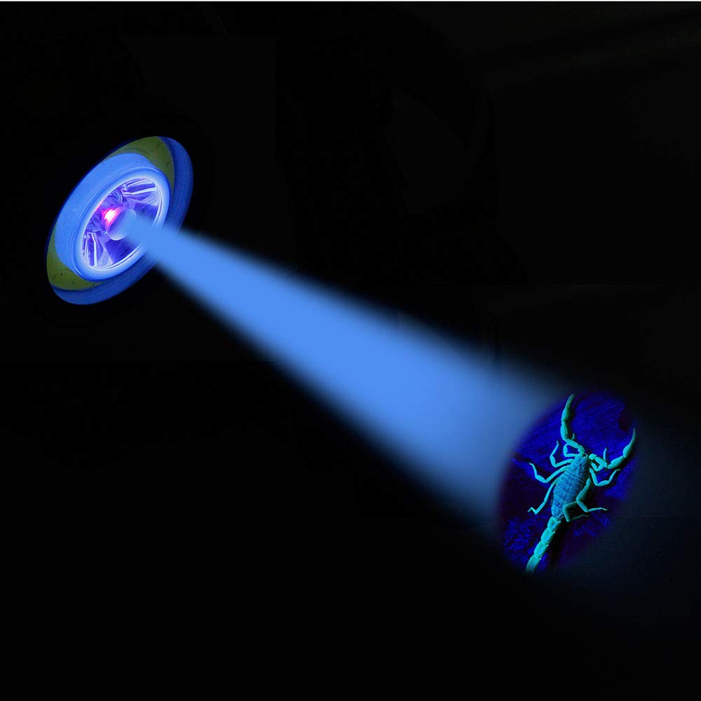 QNLALZM LED UV Blacklight & White Light Headlamp for Scorpion Detection, Pet Urine Stain Detection, Black, 2pcs