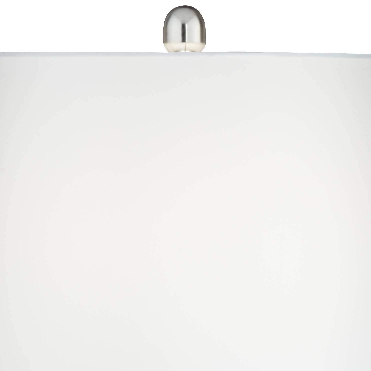 360 Lighting Accent Table Lamps Set of 2, 24.5in High, White Ceramic with Hardback Shade, Model 79G37