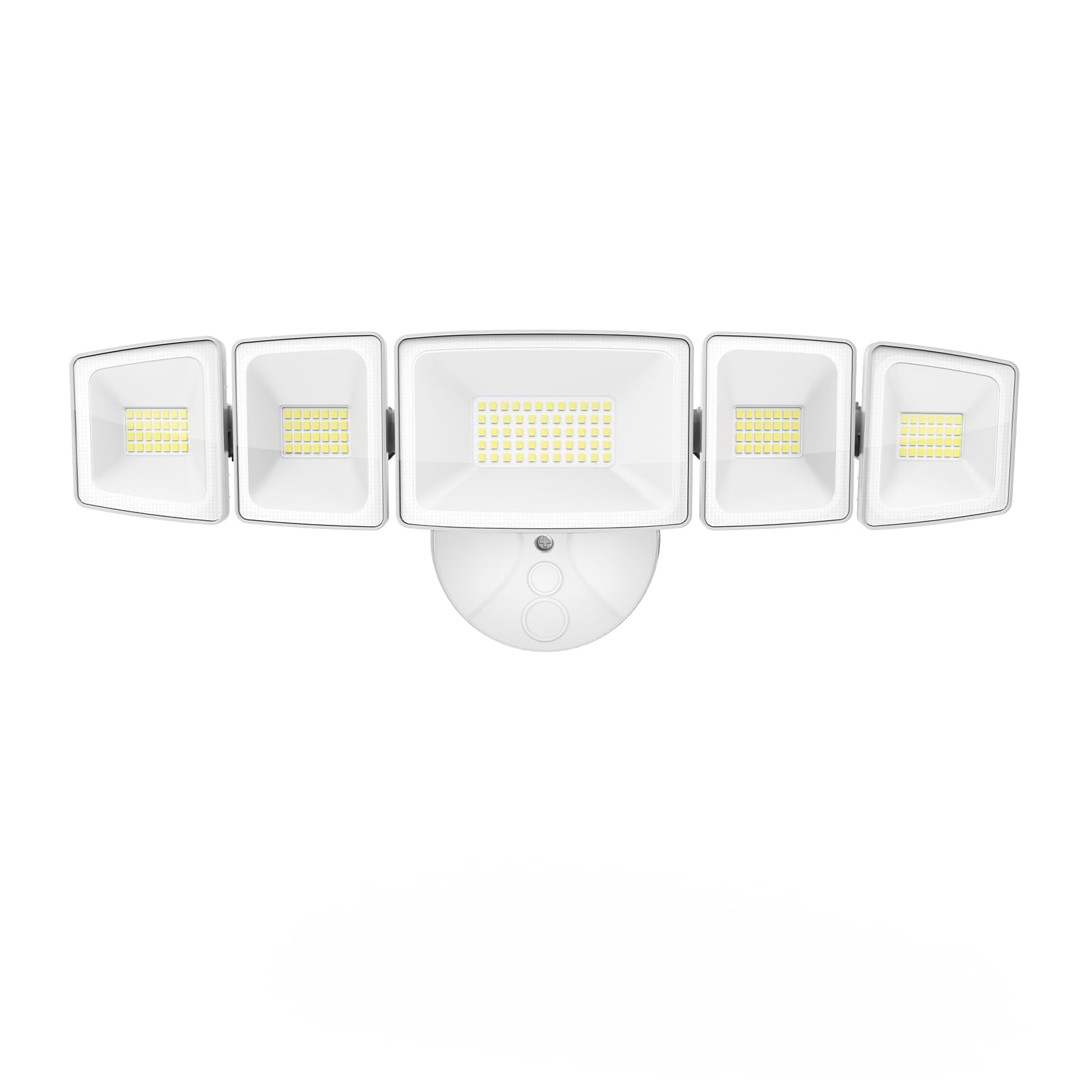 120W Outdoor LED Flood Light, 5 Heads Exterior Security Lights with 360 Lighting Angle, 6500K Super Bright Floodlight Fixture Wa