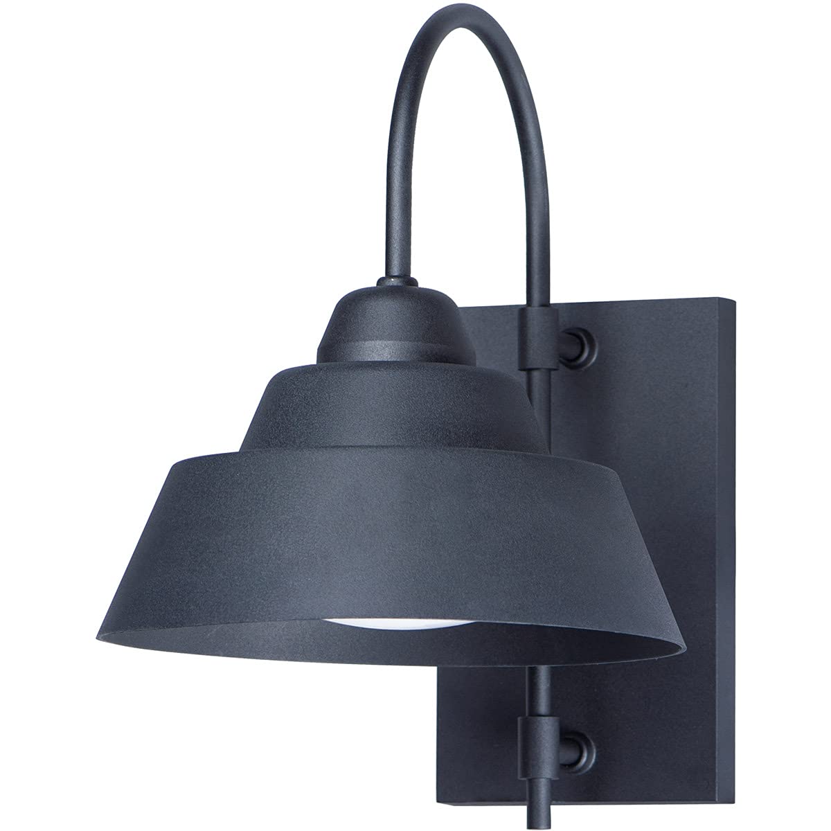 Maxim Shoreline Outdoor Wall Sconce, 1 Light, 10.75in W x 15in H, Black, Polycarbonate, Model 10104BK