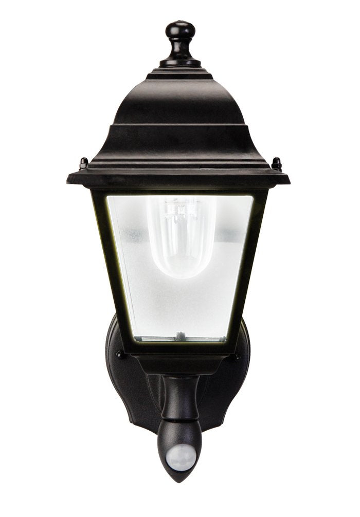 Maxsa 44219-RS Enhanced Wireless Battery-Powered Motion-Activated Decorative Outdoor Wall Sconce Lighting Fixture  Cool White LED  Metal Housing  Black