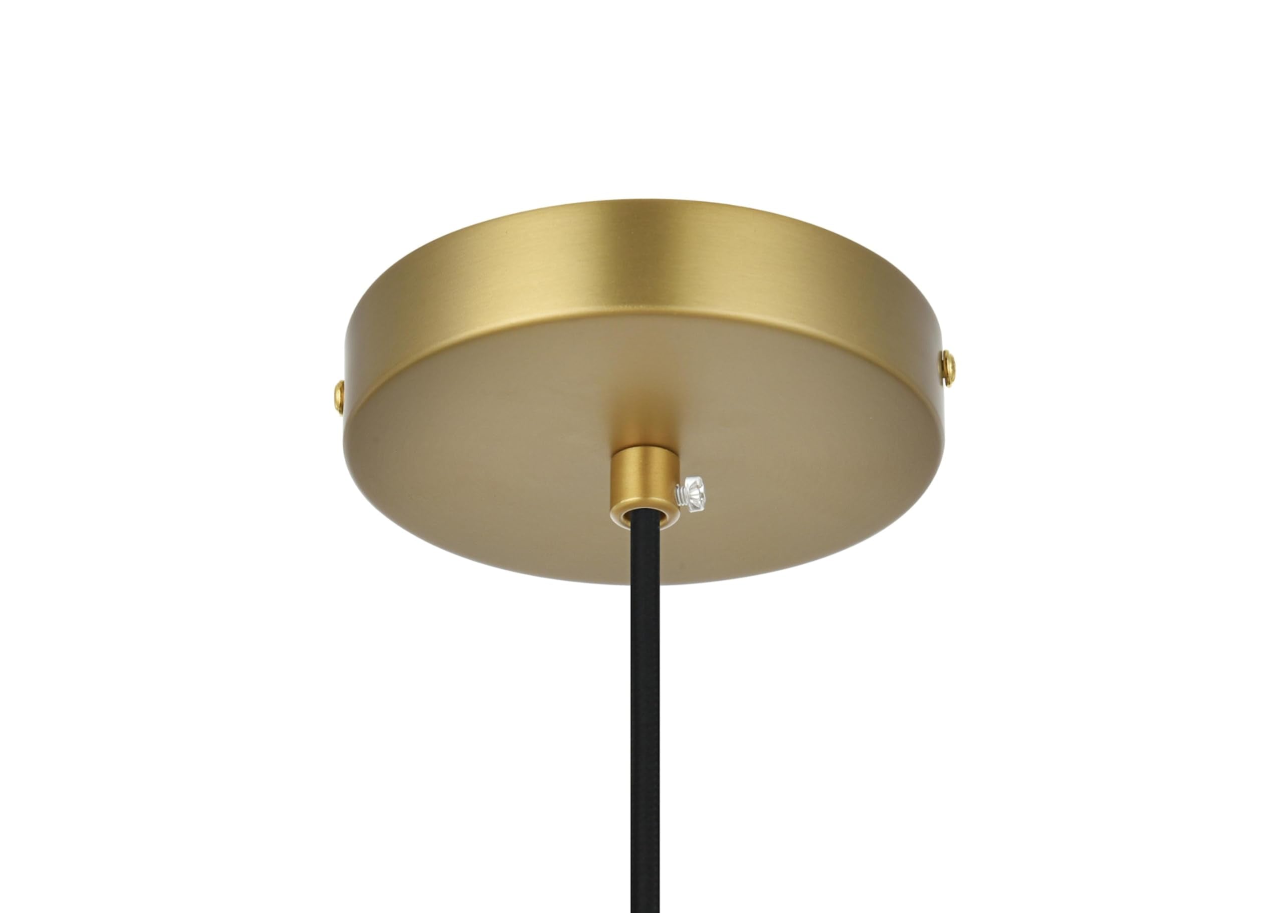 Living District Destry 1-Light Metal Pendant in Black and Clear