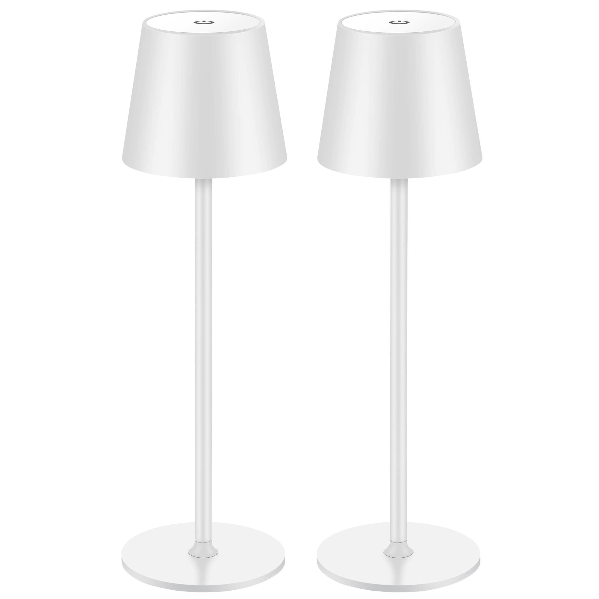 BGFHome 2Pack Cordless Table Lamp LED Desk Lamp,5000mAh Rechargeable Touch Night Light Wireless Minimalist Design for Couple Din