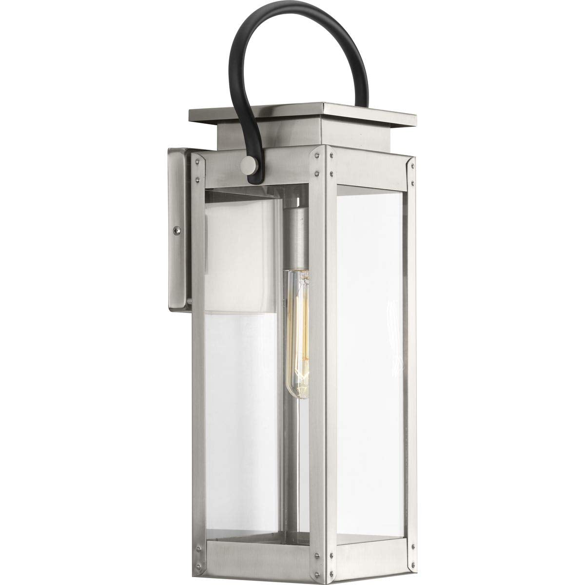 Progress Lighting 1-Light Outdoor Wall Lantern, Stainless Steel, Gray, Model P560005-135